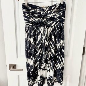 Pineapples‎ Black and White Tie dye Strapless Dress size large